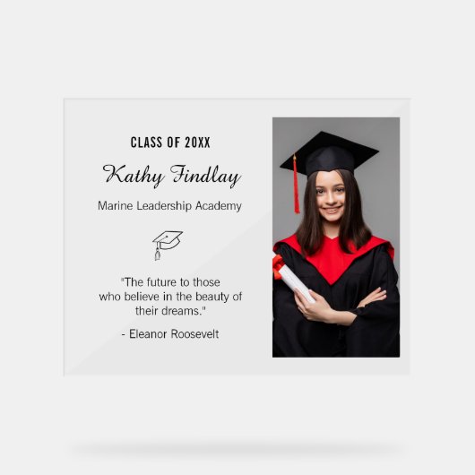 Aangepaste Afstuderen Klasse van 2025 Nieuw Afstud Acryl Bord (Voorkant)