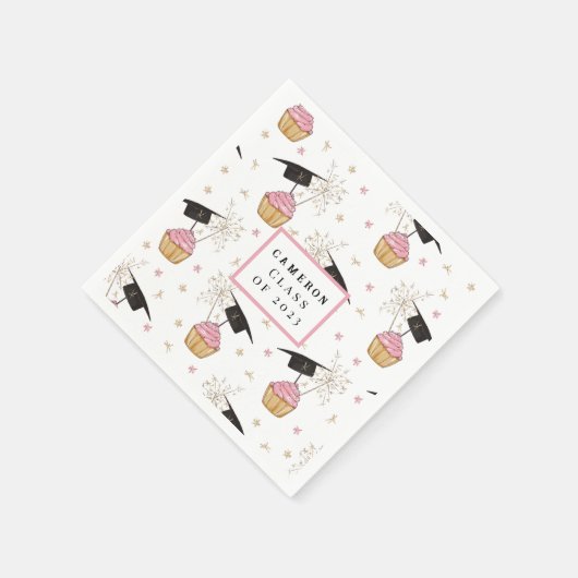 Aangepaste Afstuderen klasse van Cupcake Servet (Hoek)
