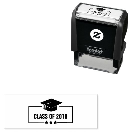 Aangepaste Afstuderen klasse van het jaar Afstuder Zelfinktende Stempel (In situ)