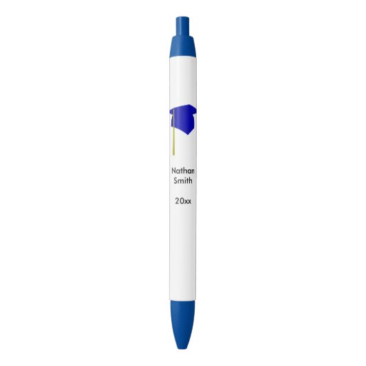 Aangepaste Afstuderen klasse van pennen Blauw Geel (Voorkant Verticaal)
