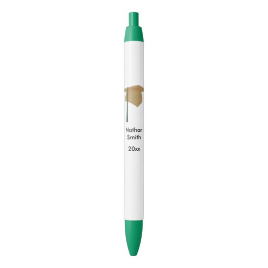 Aangepaste Afstuderen klasse van pennen Gold Green (Voorkant Verticaal)