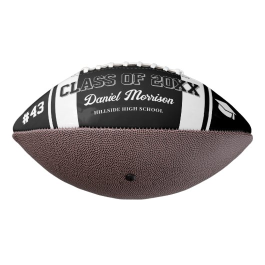 Aangepaste Afstuderen Klasse van Senior 3 Foto Foo American Football (Gedraaid 270)