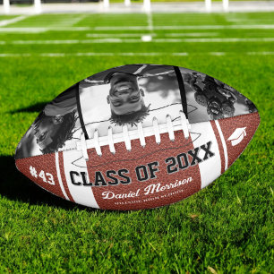 Aangepaste Afstuderen Klasse van Senior 3 Foto Foo American Football