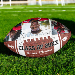 Aangepaste Afstuderen Klasse van Senior 3 Foto Foo American Football