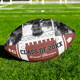 Aangepaste Afstuderen Klasse van Senior 3 Foto Foo American Football