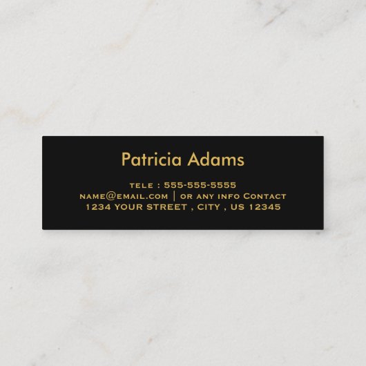 Aangepaste afstuderen - Klassieke invoegkaart Contactkaartje (Achterkant)