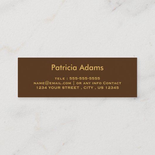 Aangepaste afstuderen - Klassieke invoegkaart Contactkaartje (Achterkant)