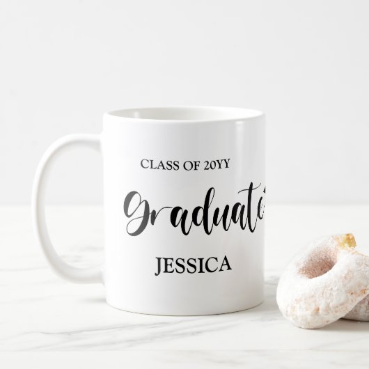 Aangepaste afstuderen    koffiemok (Met donut)