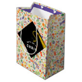 Aangepaste Afstuderen middelgrote Gift Bag Medium Cadeauzakje (Achterkant Gekanteld)