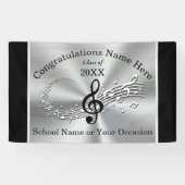 Aangepaste Afstuderen muziekbanner, elke gelegenhe Spandoek (Horizontaal)