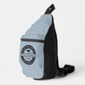 Aangepaste afstuderen naam en jaar sling bag (Rechterhoek)