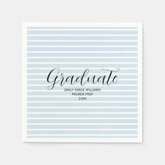 Aangepaste Afstuderen nautische streep Servet (Voorkant)