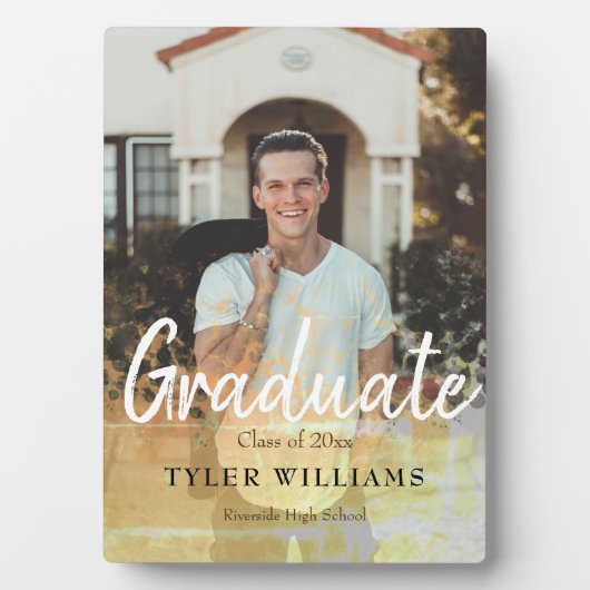 Aangepaste Afstuderen overlay van het script voor  Fotoplaat (voorkant)