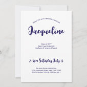 Aangepaste Afstuderen Paarse Script Fotocollage Kaart (Achterkant)