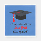 Aangepaste Afstuderen Paper Party Napkins Servet (Voorkant)