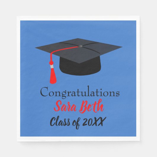 Aangepaste Afstuderen Paper Party Napkins Servet (Voorkant)