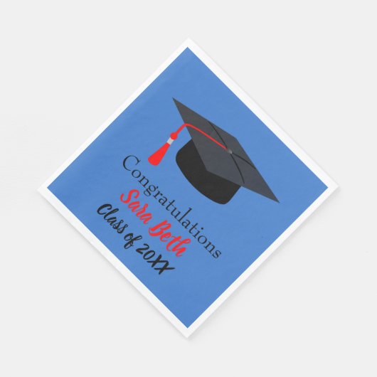 Aangepaste Afstuderen Paper Party Napkins Servet (Hoek)