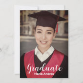 Aangepaste Afstuderen portretaankondiging Kaart (Voorkant)