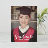 Aangepaste Afstuderen portretaankondiging Kaart (Staand voorkant)