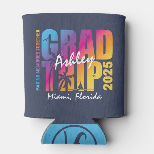 Aangepaste Afstuderen reis groep matching Blikjeskoeler (Achterkant)