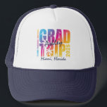Aangepaste Afstuderen reis groep matching Trucker Pet<br><div class="desc">Vier in stijl met onze Custom Afstuderen Trip Shirten 2025! Ideaal voor seniorenreizen,  klassenvakanties en afstudeerder-squads. Personaliseer met een specifiek jaar,  naam en bestemming voor een onvergetelijke bijpassende look op uw grote afstuderen uitje!</div>