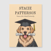 Aangepaste Afstuderen Schattigee Golden Retriever  (Voorkant)