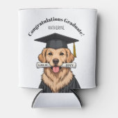 Aangepaste Afstuderen Schattigee Golden Retriever  Blikjeskoeler (Voorkant)