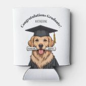 Aangepaste Afstuderen Schattigee Golden Retriever  Blikjeskoeler (Achterkant)