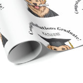 Aangepaste Afstuderen Schattigee Golden Retriever  Cadeaupapier (Rol Hoek)