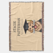 Aangepaste Afstuderen Schattigee Golden Retriever  Deken (Voorkant Verticaal)