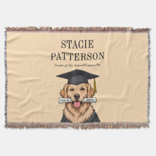 Aangepaste Afstuderen Schattigee Golden Retriever  Deken
