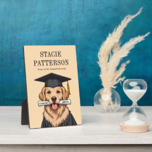 Aangepaste Afstuderen Schattigee Golden Retriever Fotoplaat