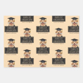 Aangepaste Afstuderen Schattigee Golden Retriever Inpakpapier Vel (Voorkant)