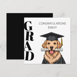 Aangepaste Afstuderen Schattigee Golden Retriever  Kaart