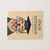 Aangepaste Afstuderen Schattigee Golden Retriever  Legpuzzel (Horizontaal)