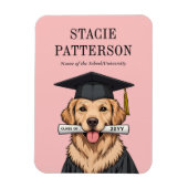 Aangepaste Afstuderen Schattigee Golden Retriever  Magneet (Verticaal)