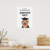 Aangepaste Afstuderen Schattigee Golden Retriever  Poster (Keuken)
