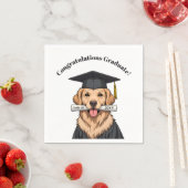Aangepaste Afstuderen Schattigee Golden Retriever Servet (Insitu)