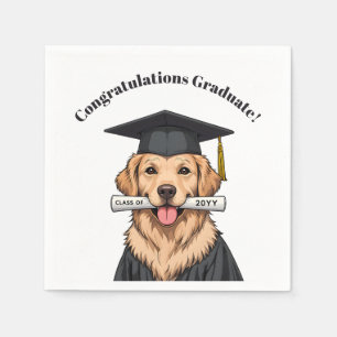 Aangepaste Afstuderen Schattigee Golden Retriever Servet