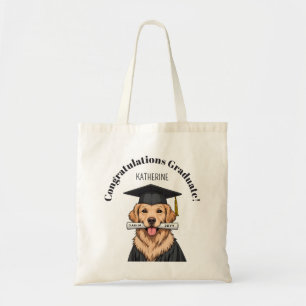 Aangepaste Afstuderen Schattigee Golden Retriever  Tote Bag
