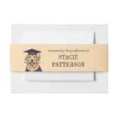 Aangepaste Afstuderen Schattigee Golden Retriever  Uitnodigingen Wikkel (Voorkant Voorbeeld)