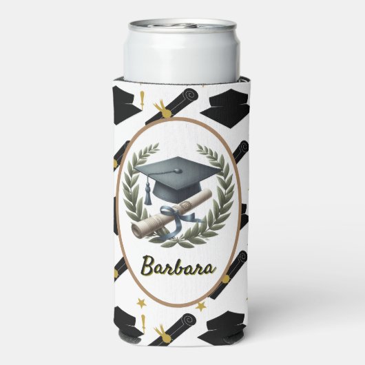 Aangepaste afstuderen seltzer blikjeskoeler (Seltzer Achterkant)
