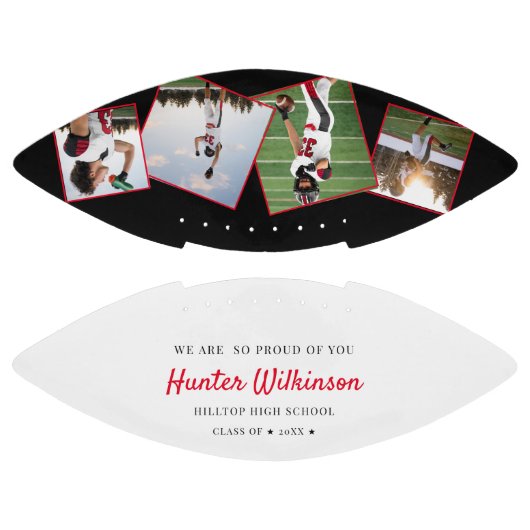 Aangepaste Afstuderen Senior Photo Football (Panelen)