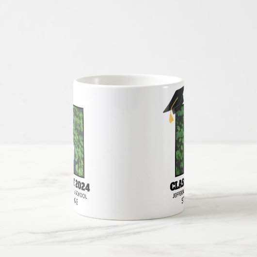 Aangepaste Afstuderen Senior Portrait Foto Keepsak Koffiemok (Center)