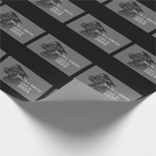 Aangepaste Afstuderen Tekst Gift Wrap Cadeaupapier (Hoek)