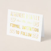 Aangepaste aftredende partij slaat de datum op folie kaarten (Voorkant)