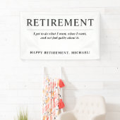 Aangepaste aftredingpartij voor de klas spandoek (Insitu)