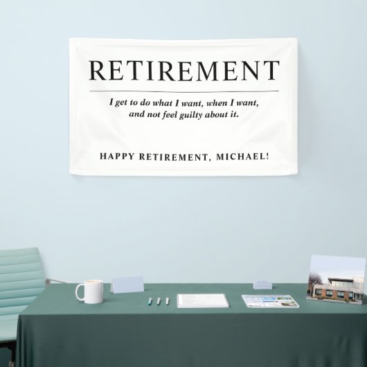 Aangepaste aftredingpartij voor de klas spandoek (Beurs)