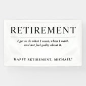 Aangepaste aftredingpartij voor de klas spandoek (Horizontaal)