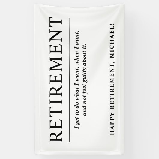 Aangepaste aftredingpartij voor de klas spandoek (Verticaal)